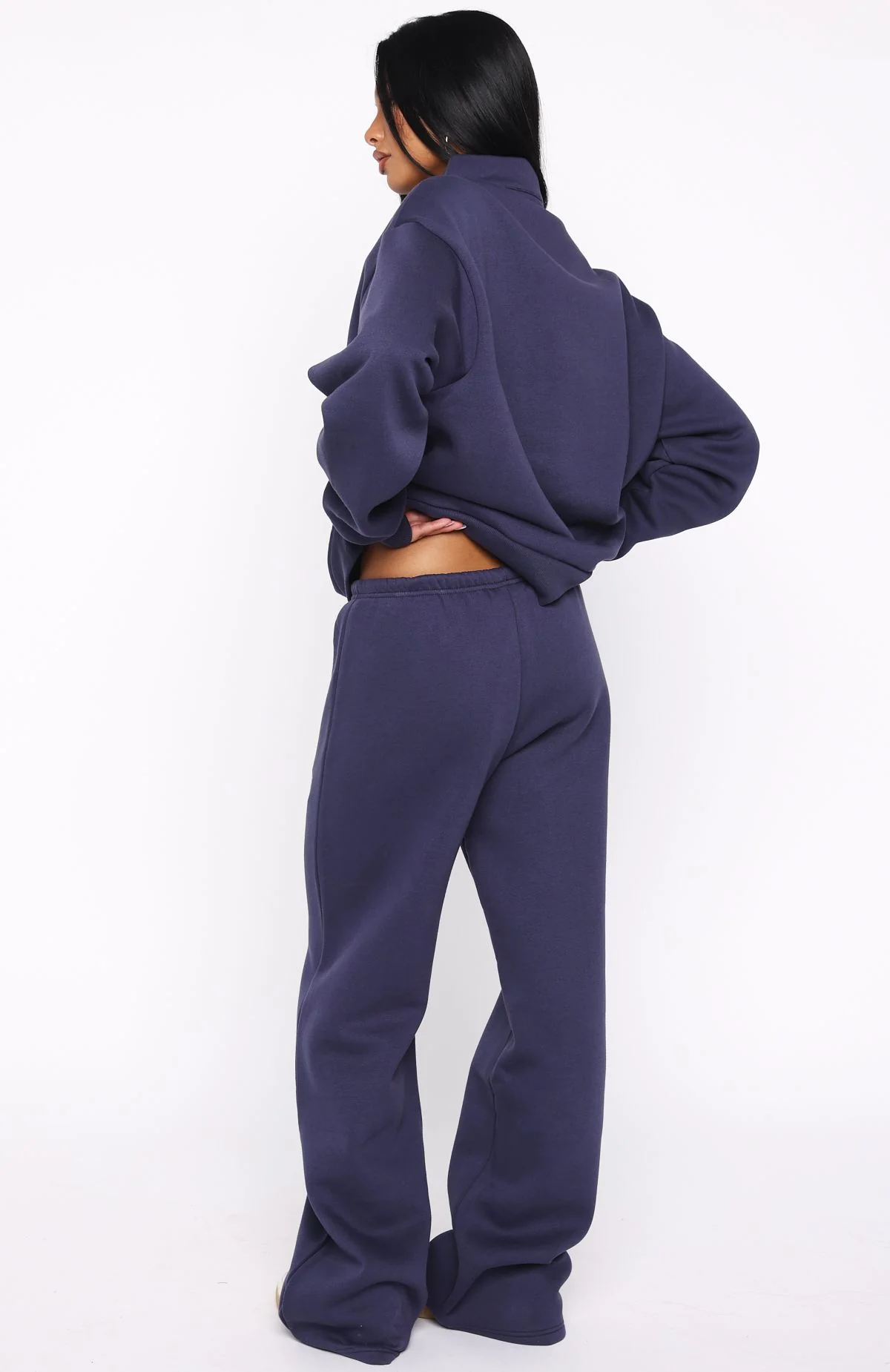 Standing My Ground Wide Leg Sweatpants Navy