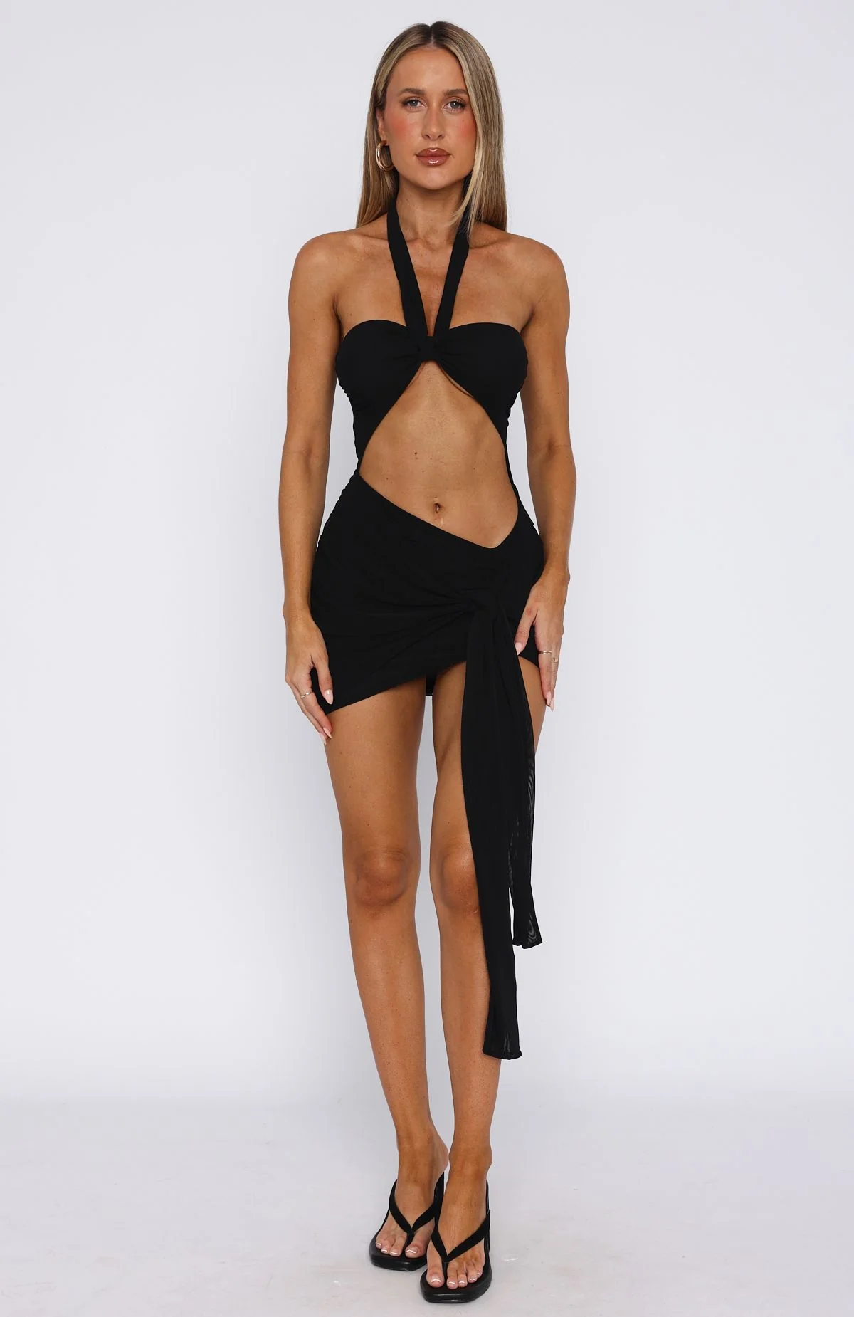 Mykonos Moonlight Mini Dress Black