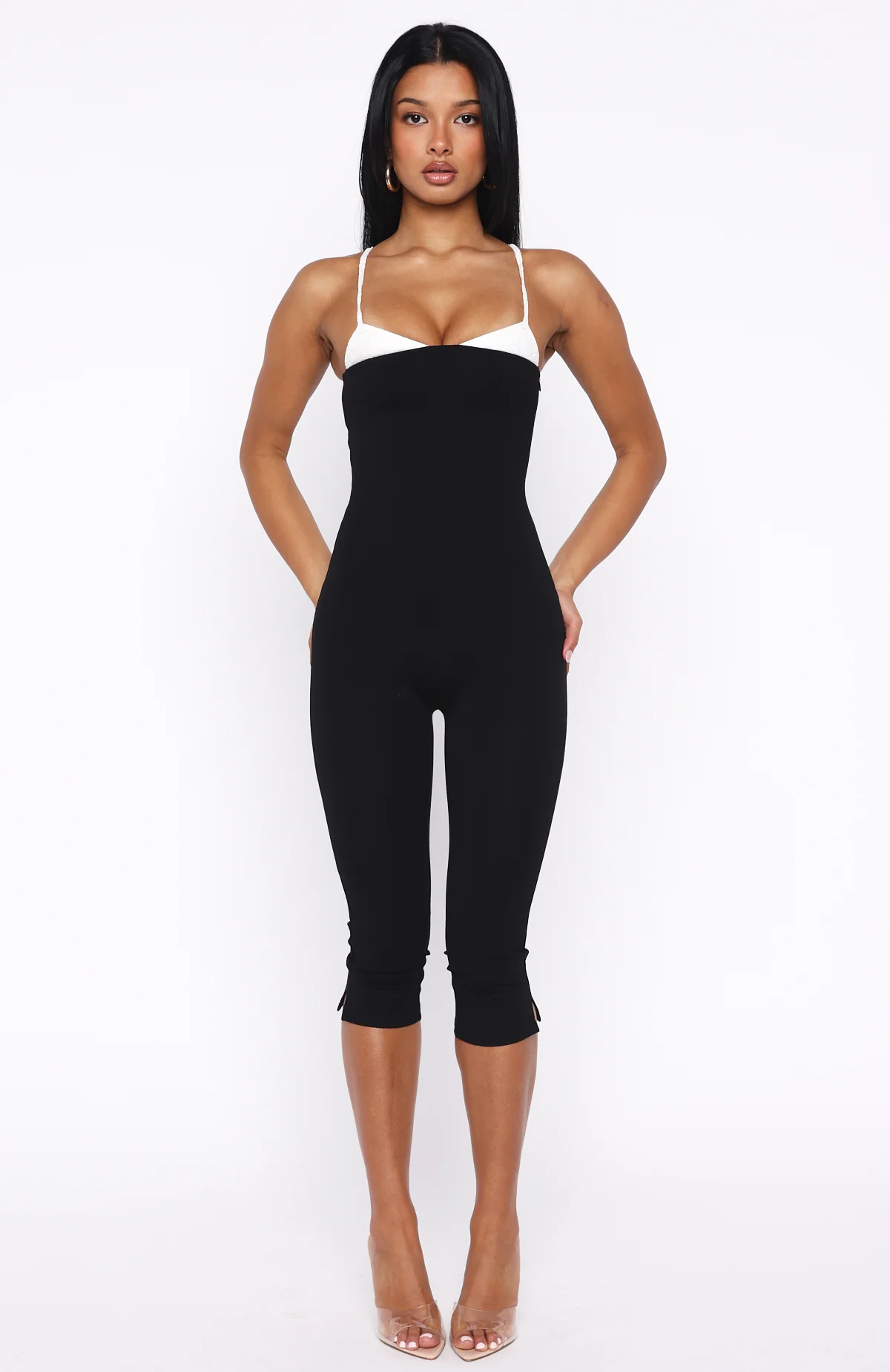 Come Back For Me Capri Jumpsuit Black