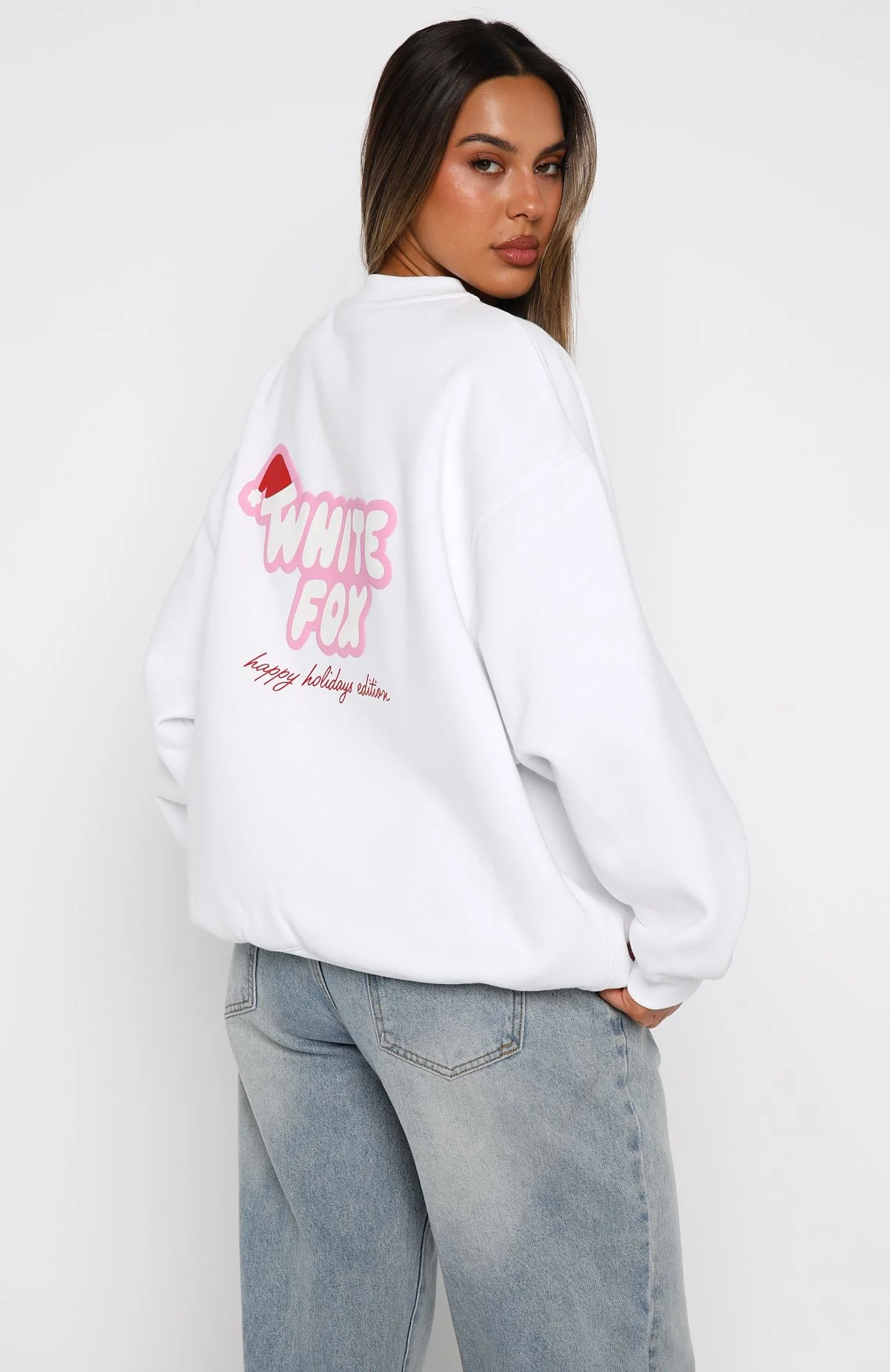 Santa Baby Oversized Sweater White