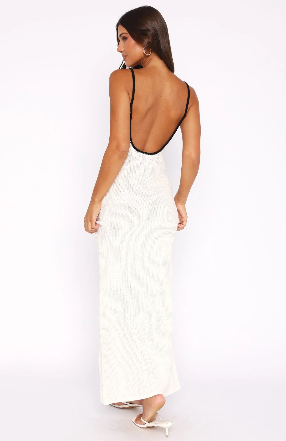 Came A Long Way Crochet Maxi Dress White