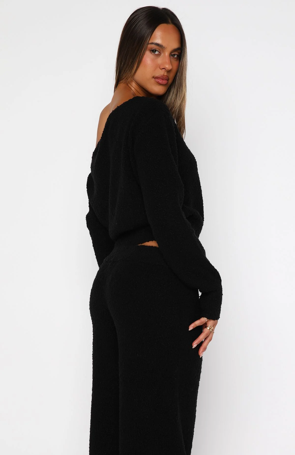 Please Be Mine Knit Sweater Black