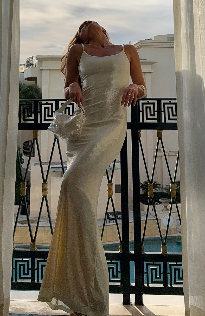 Neptune Maxi Dress Pearl