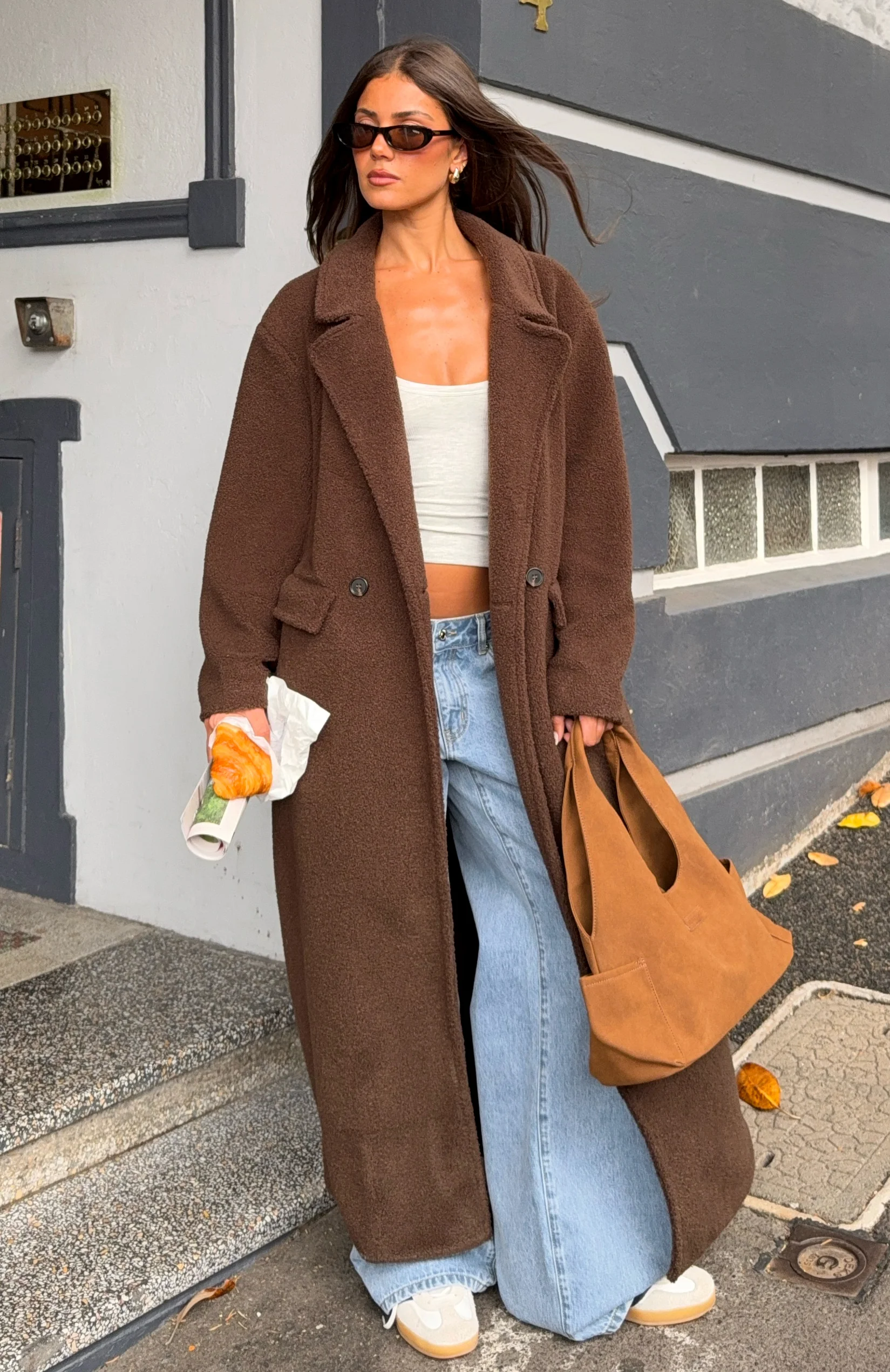 Got To Go Teddy Coat Coffee