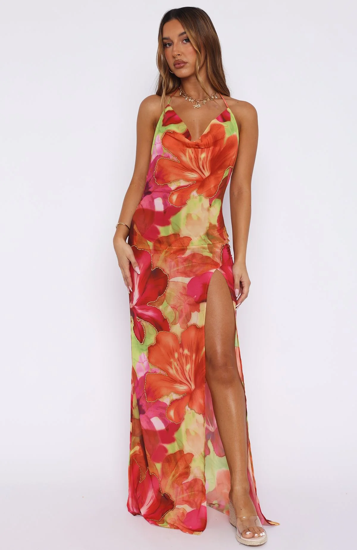 Falling Into You Maxi Dress Tropical Bloom