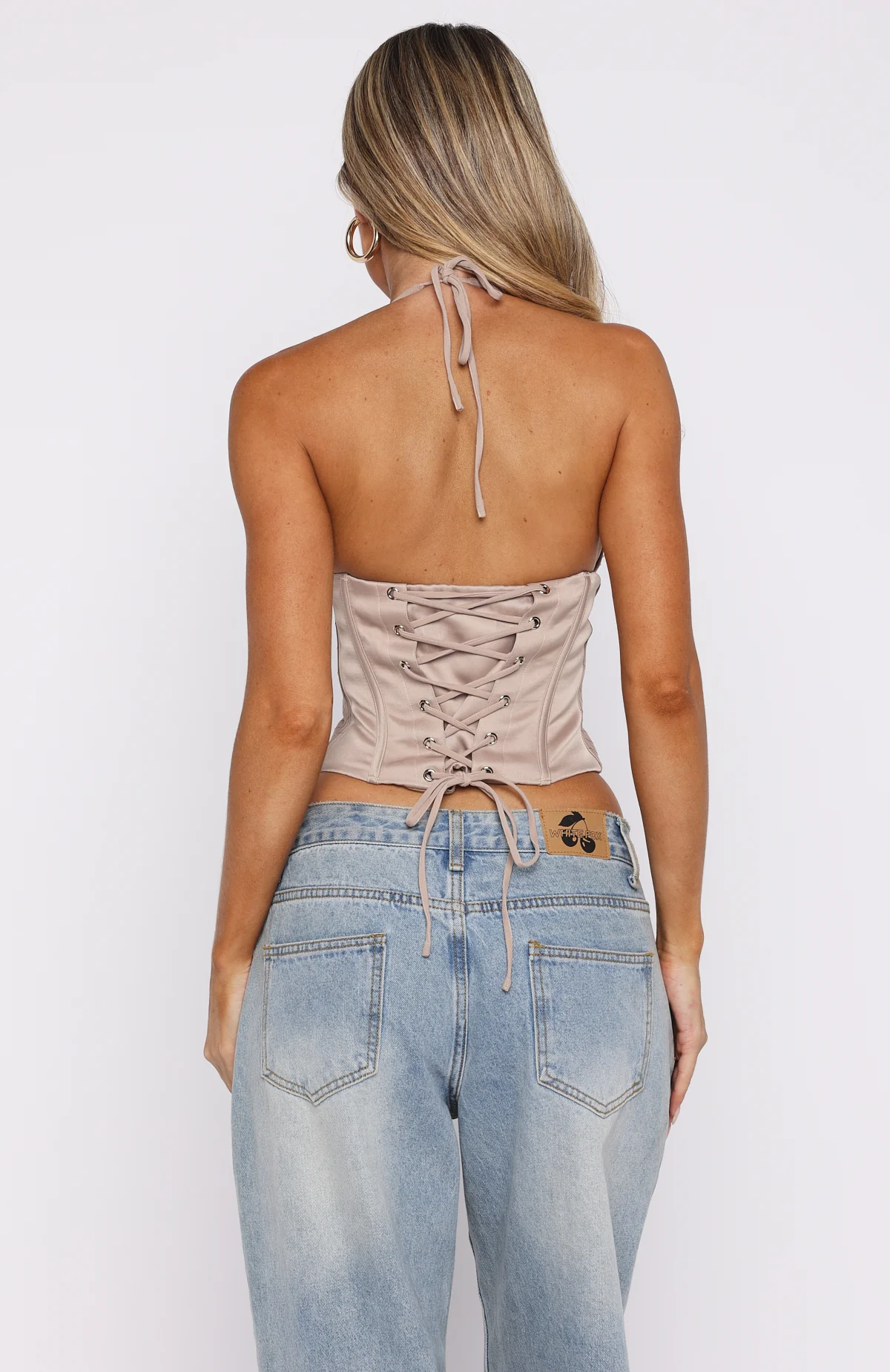 Bless Your Heart Embellished Bustier Champagne