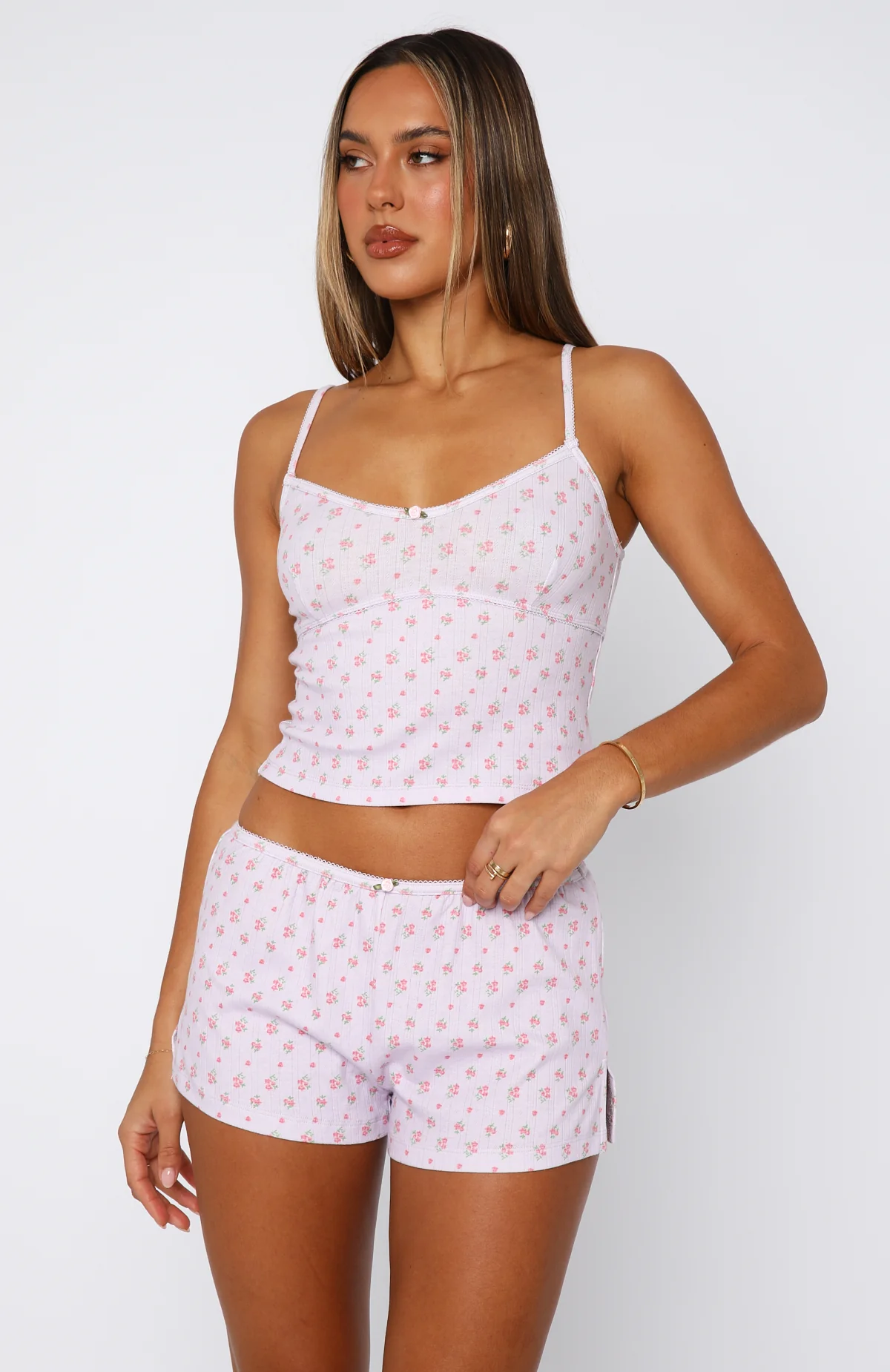 Snuggle Season Pyjama Top Purple Floral