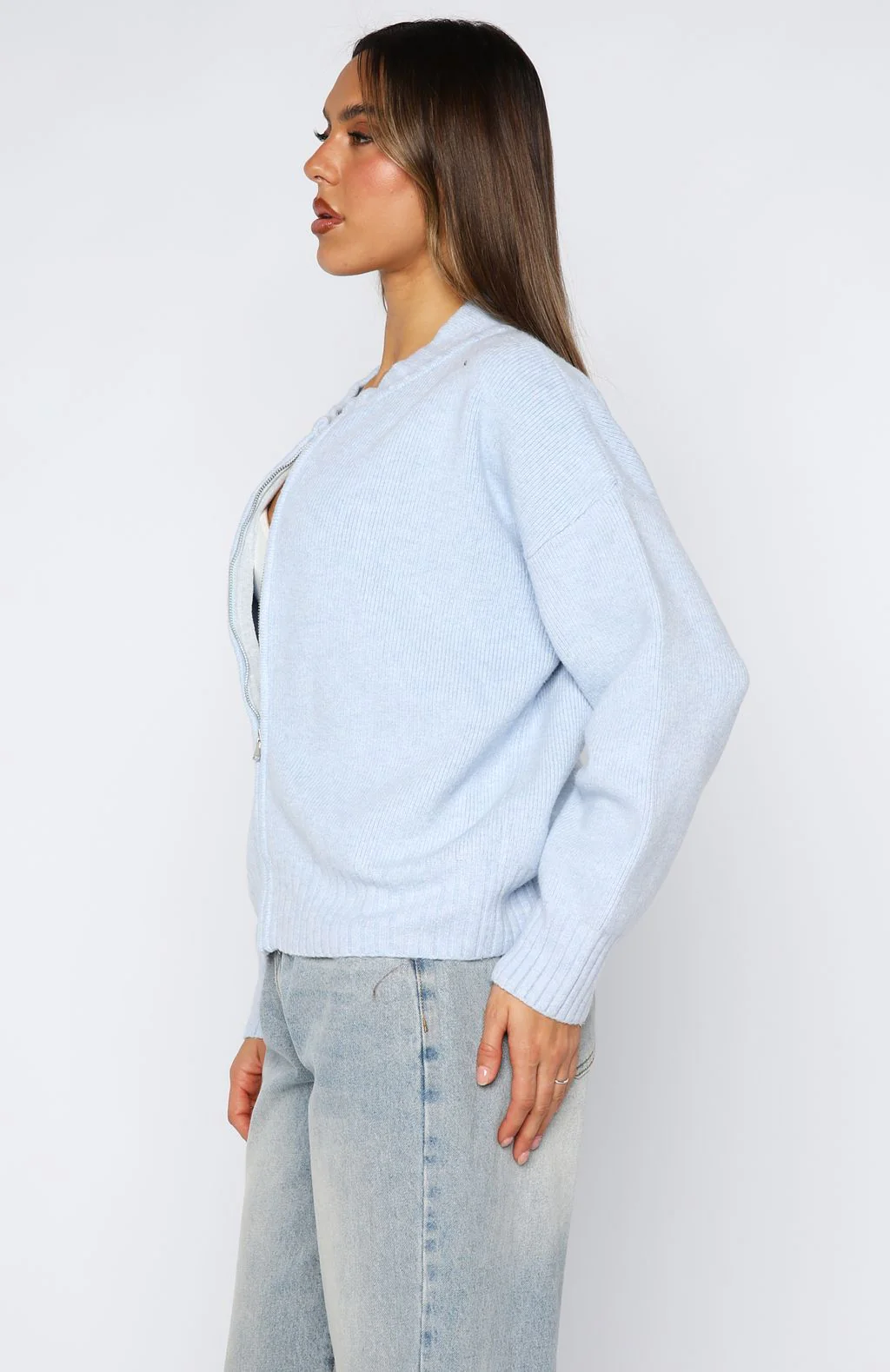 Unbreakable Bond Knit Jacket Baby Blue