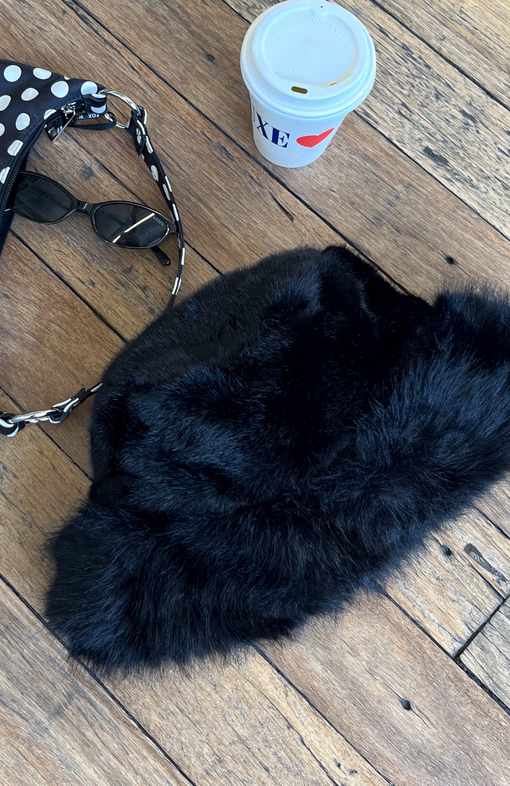 Trixie Faux Fur Hat Black