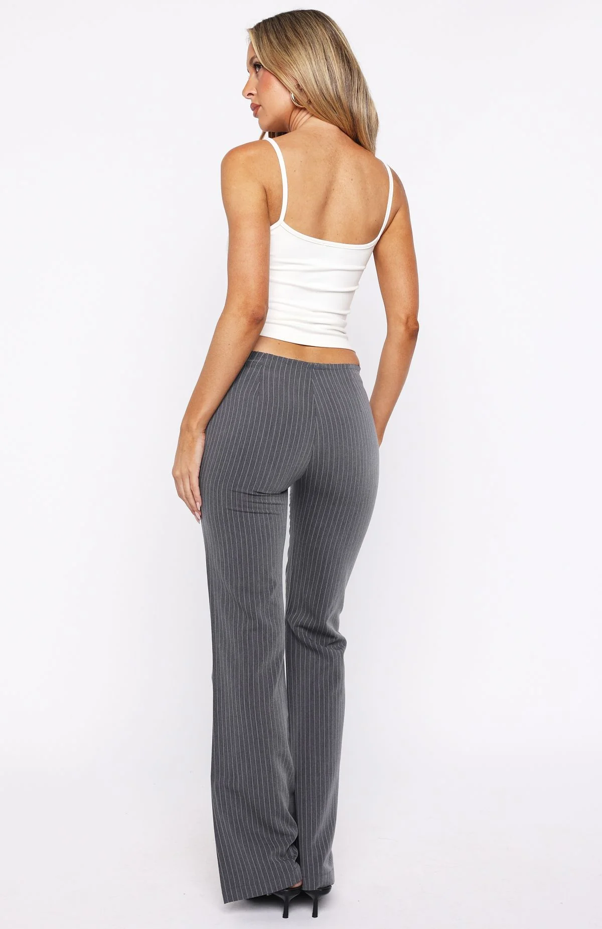 Getting You Close Pants Dark Grey Pinstripe