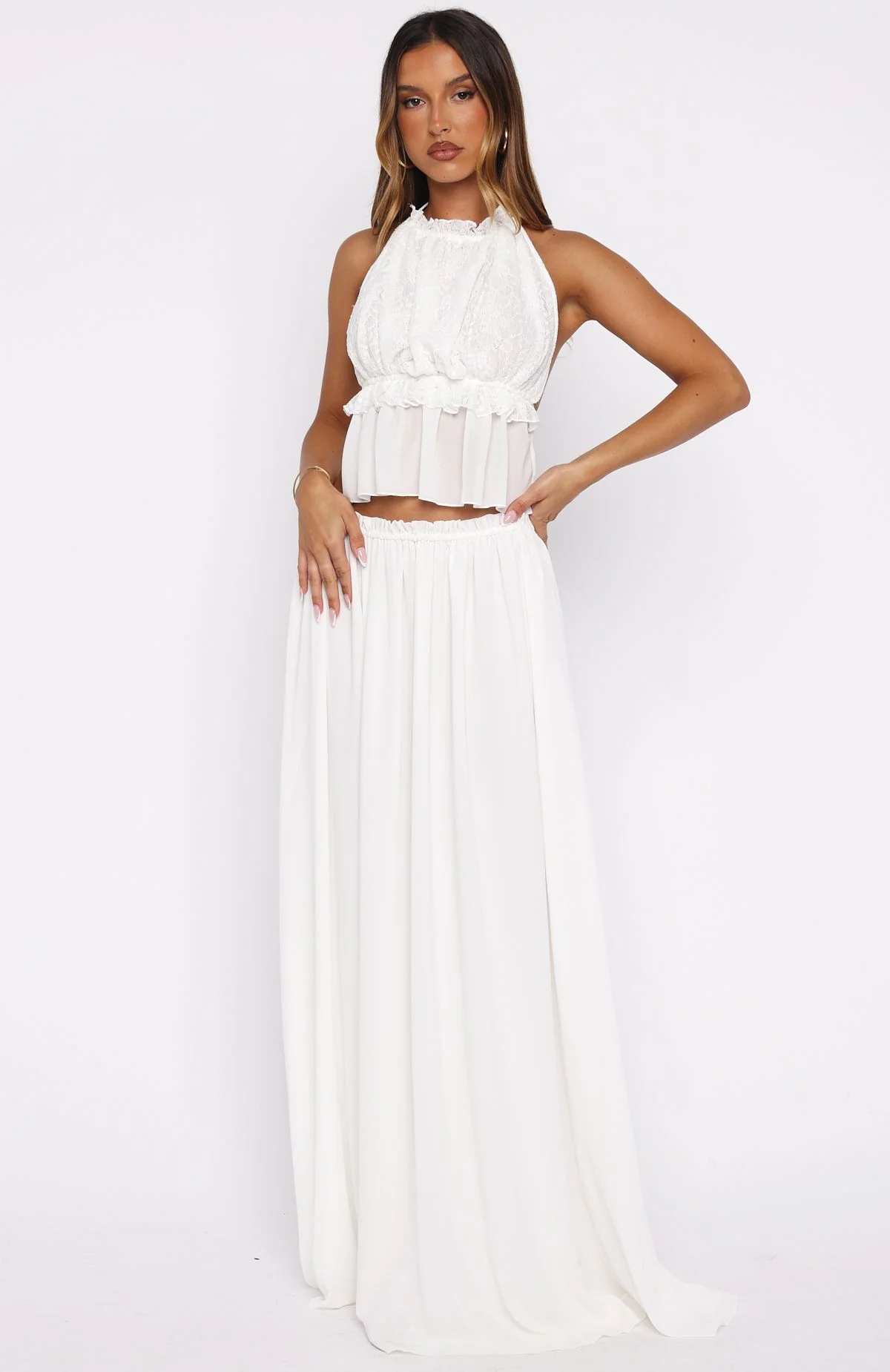 Pure Magic Maxi Skirt White