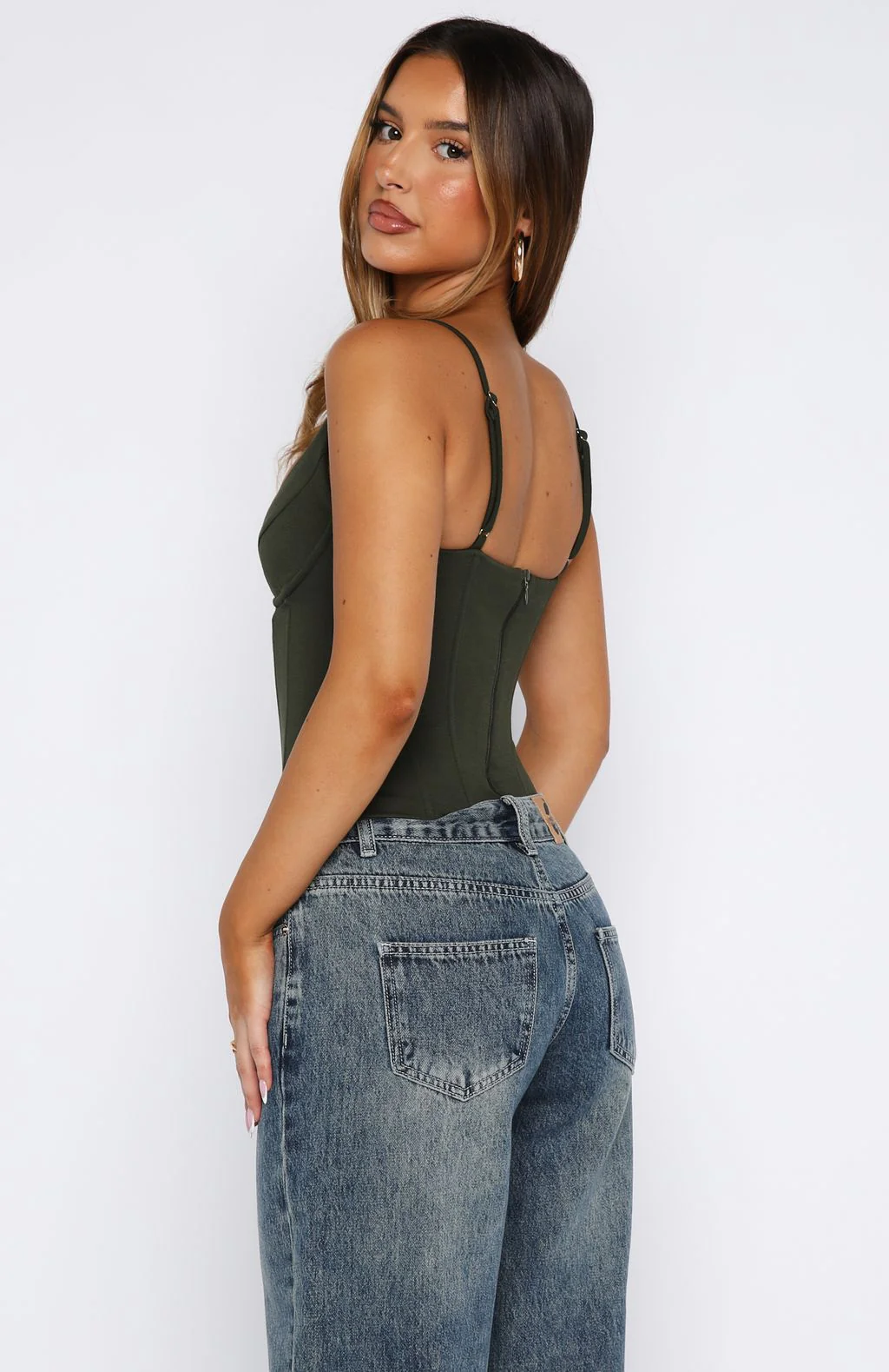 Honey Baby Bustier Khaki