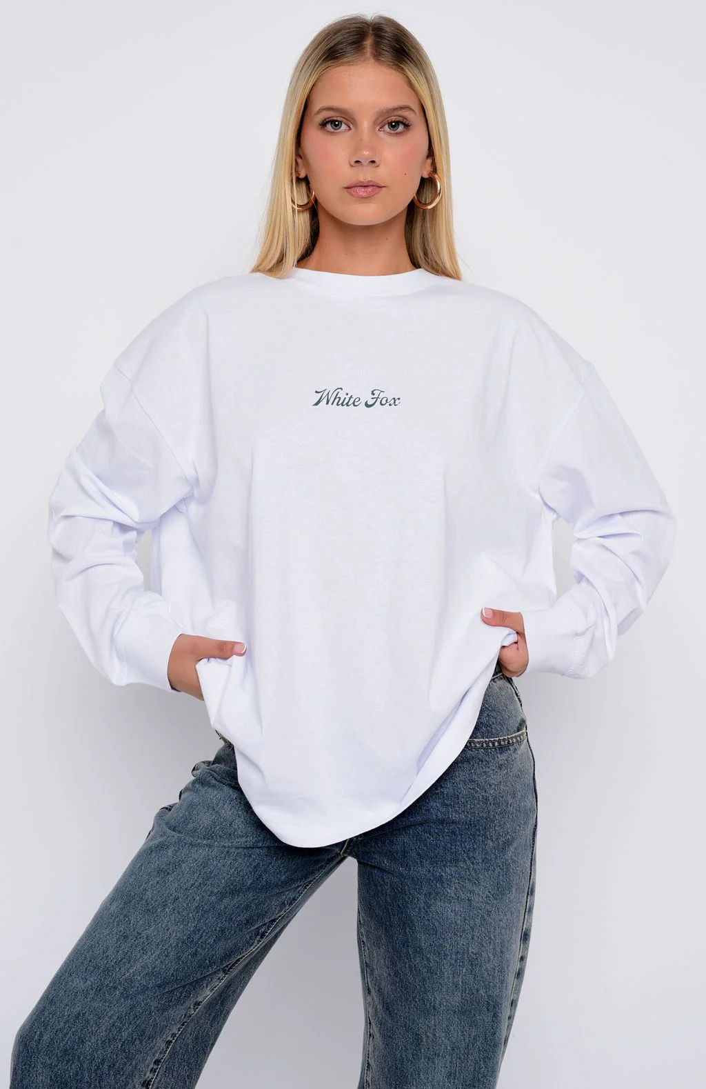 The Good Life Back Long Sleeve Tee White