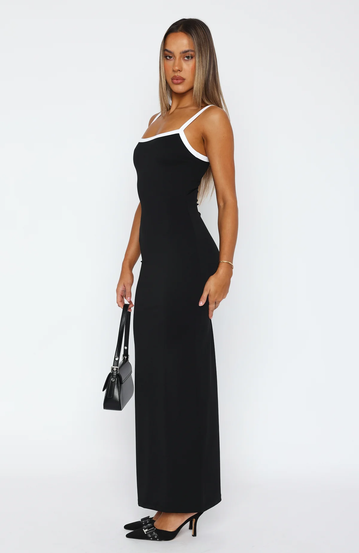 Just Stay Calm Maxi Dress Black
