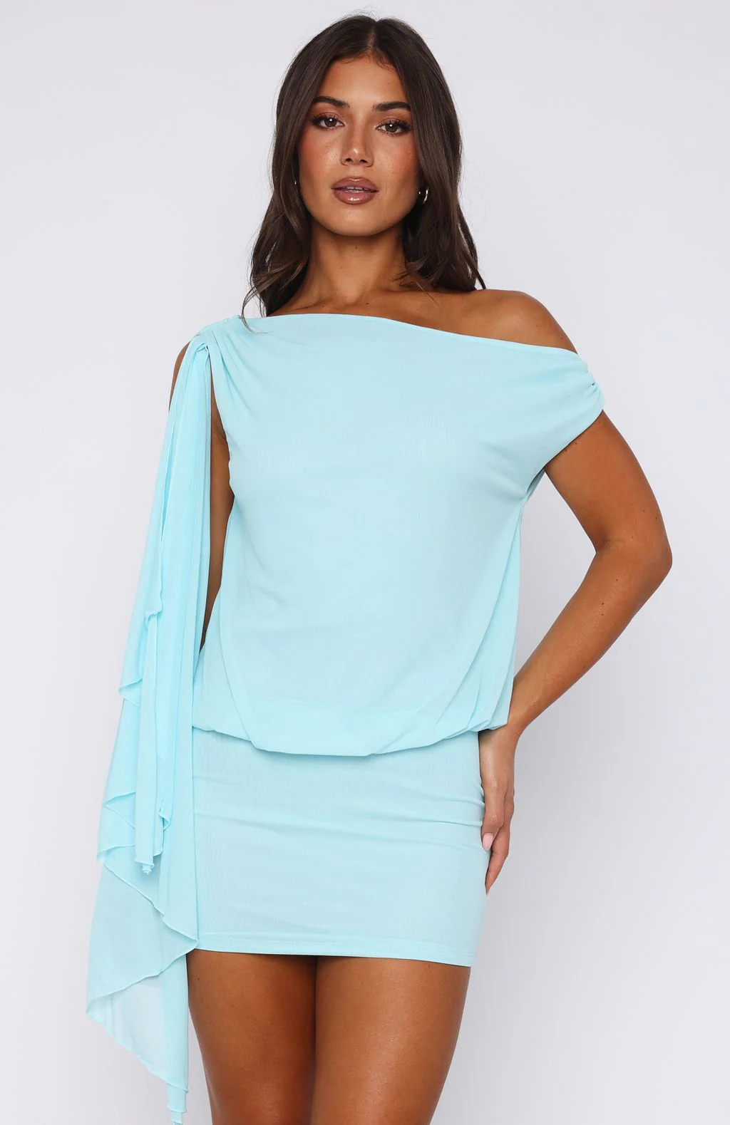 Sicilian Dreams Mini Dress Blue