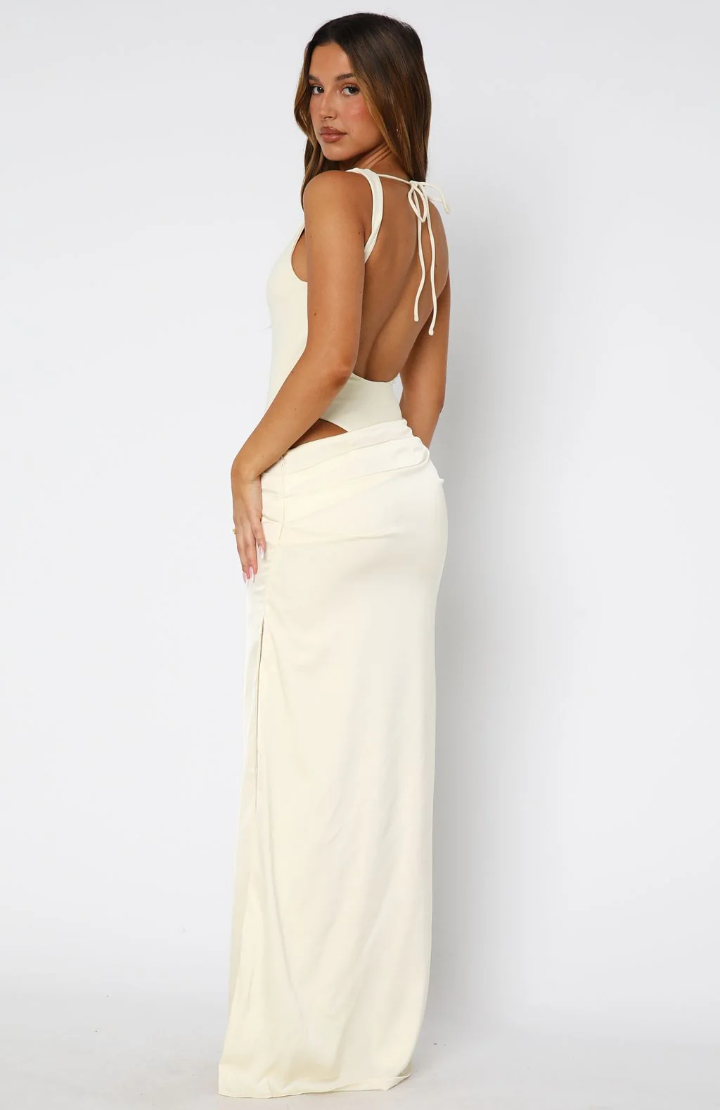 Moonlight Muse Maxi Dress Lemon