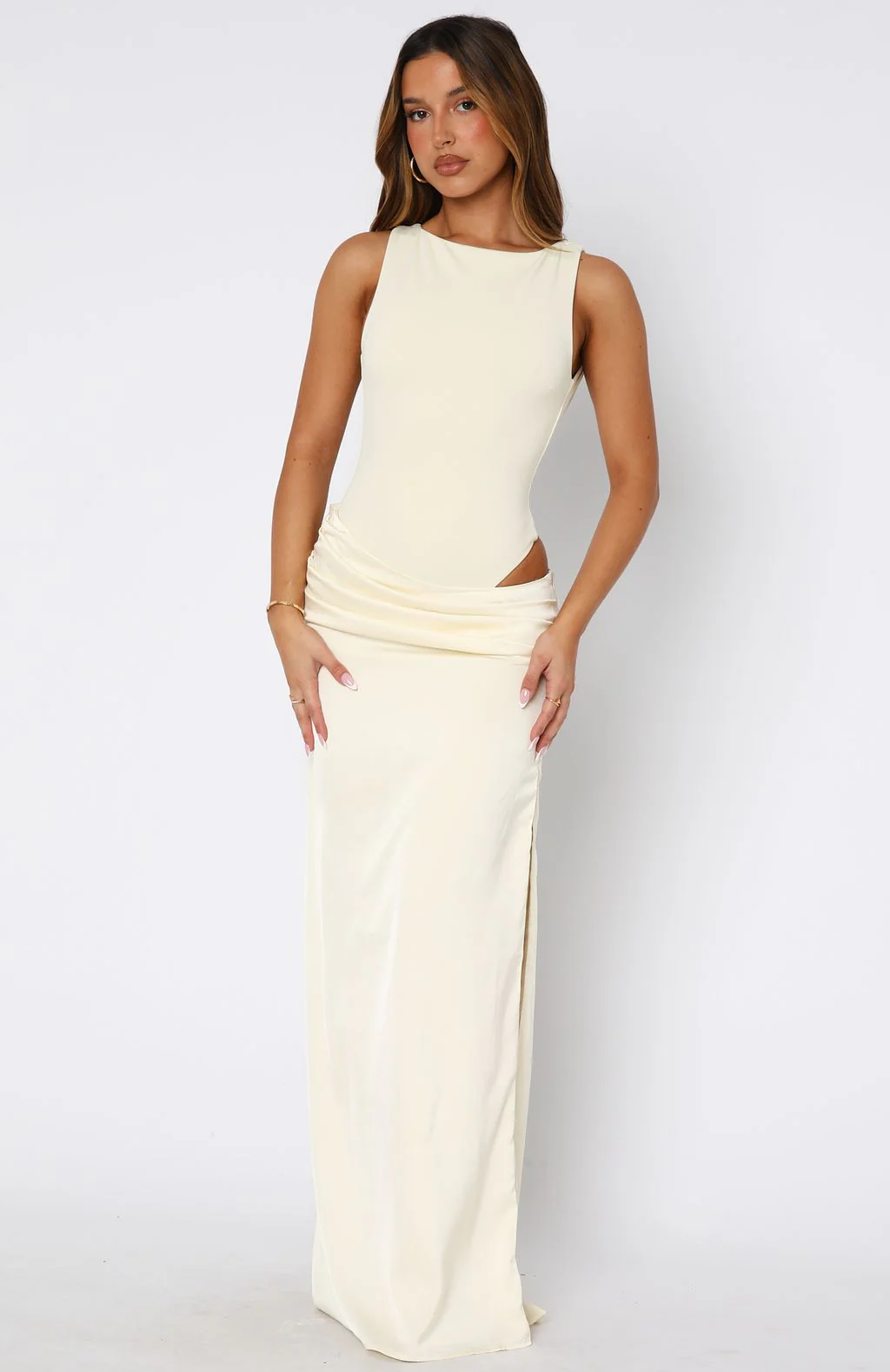Moonlight Muse Maxi Dress Lemon