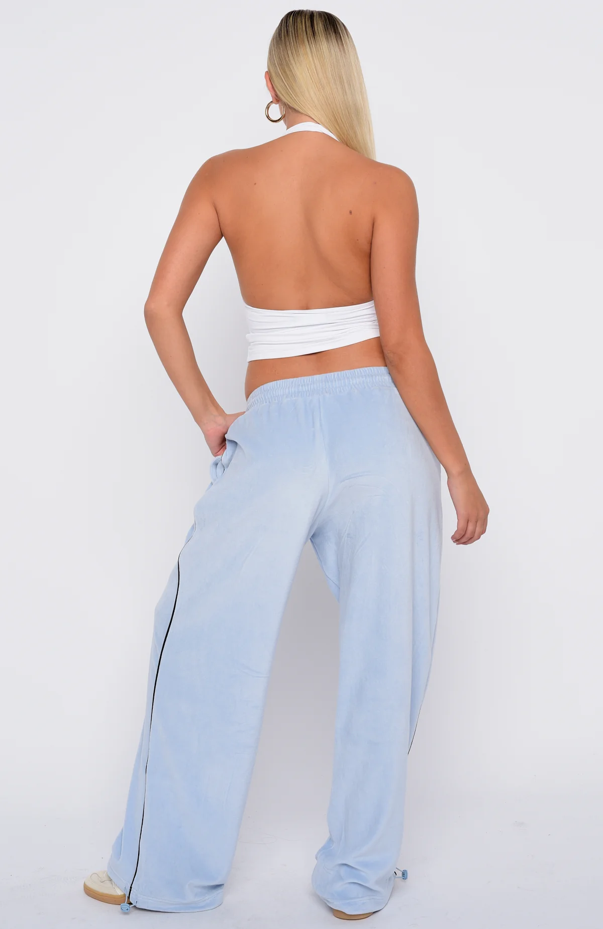 Soul Fire Velour Pants Baby Blue