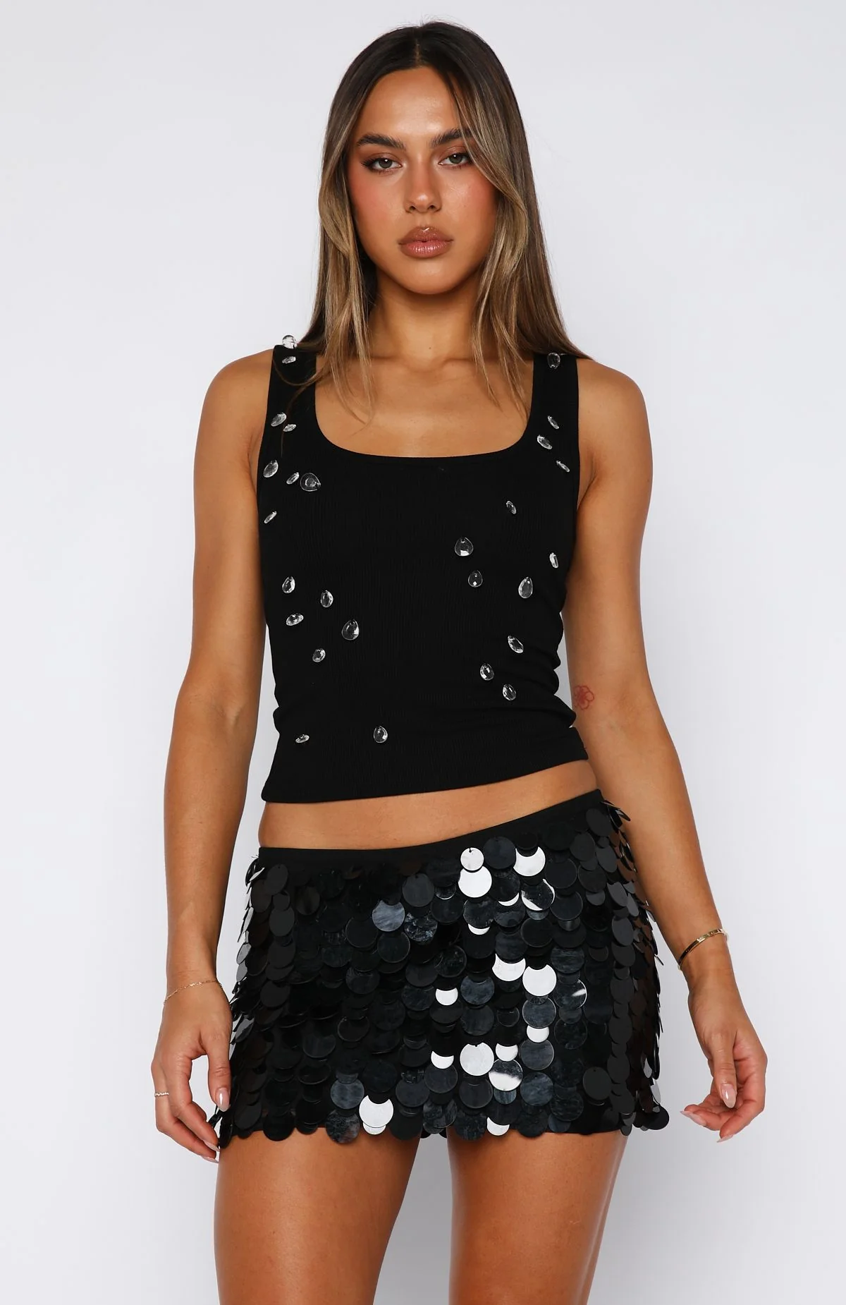 Ariel Mini Skirt Black Shell