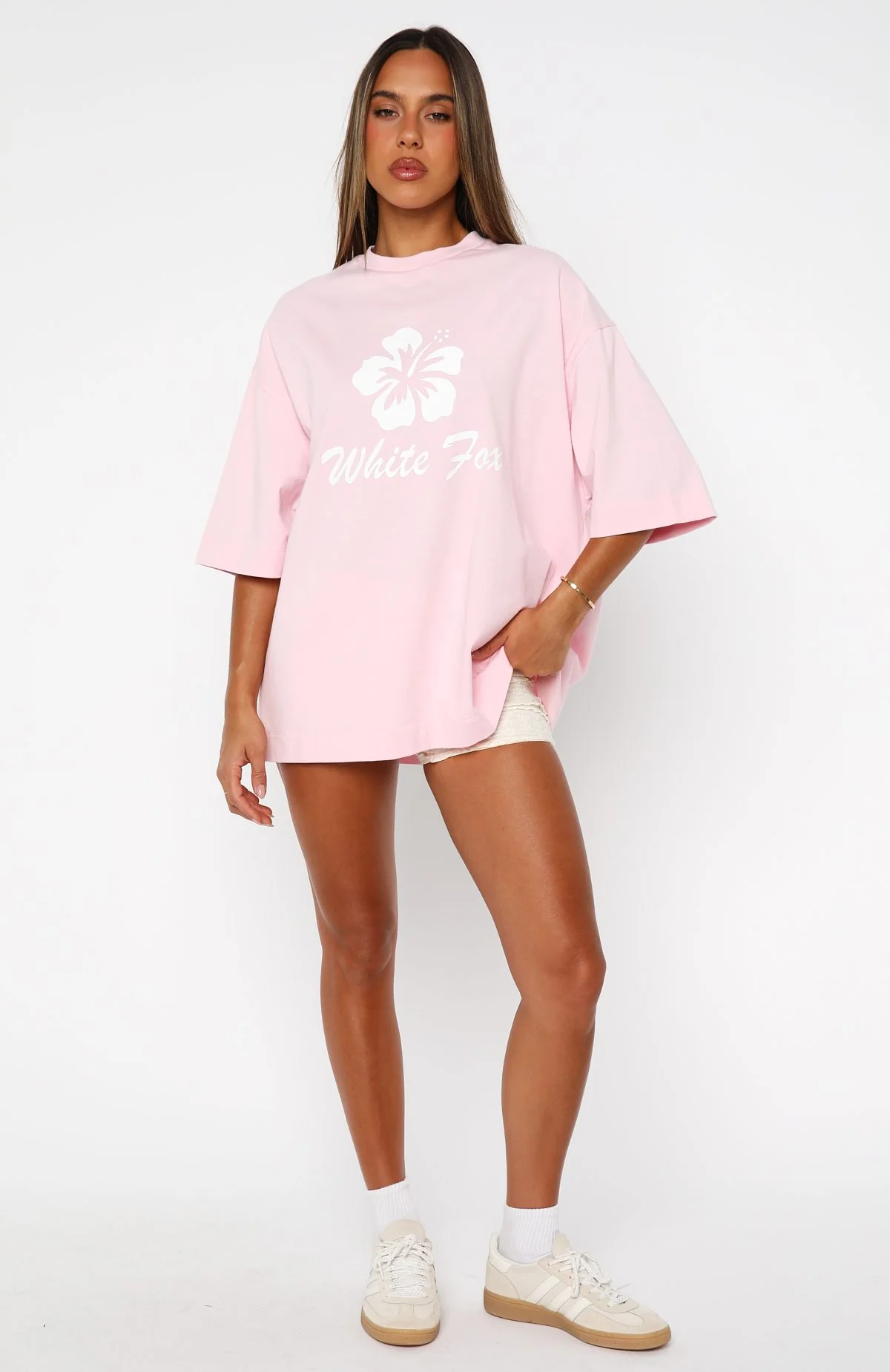Own Your Glow Oversized Tee Pink
