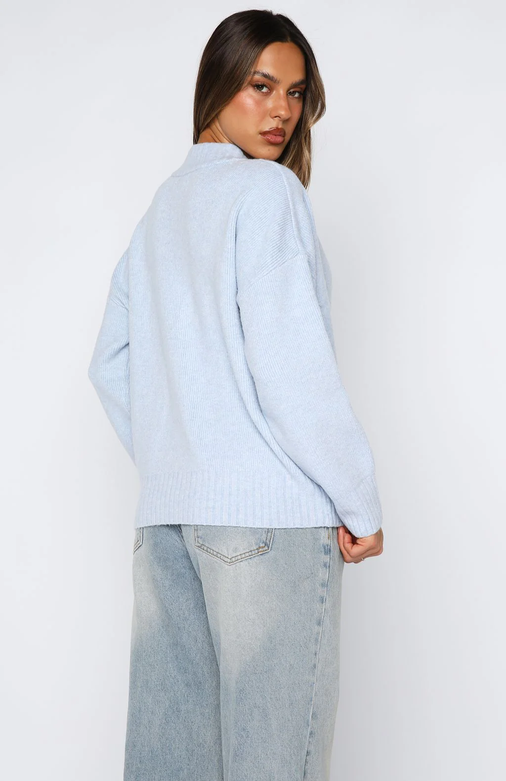 Unbreakable Bond Knit Jacket Baby Blue