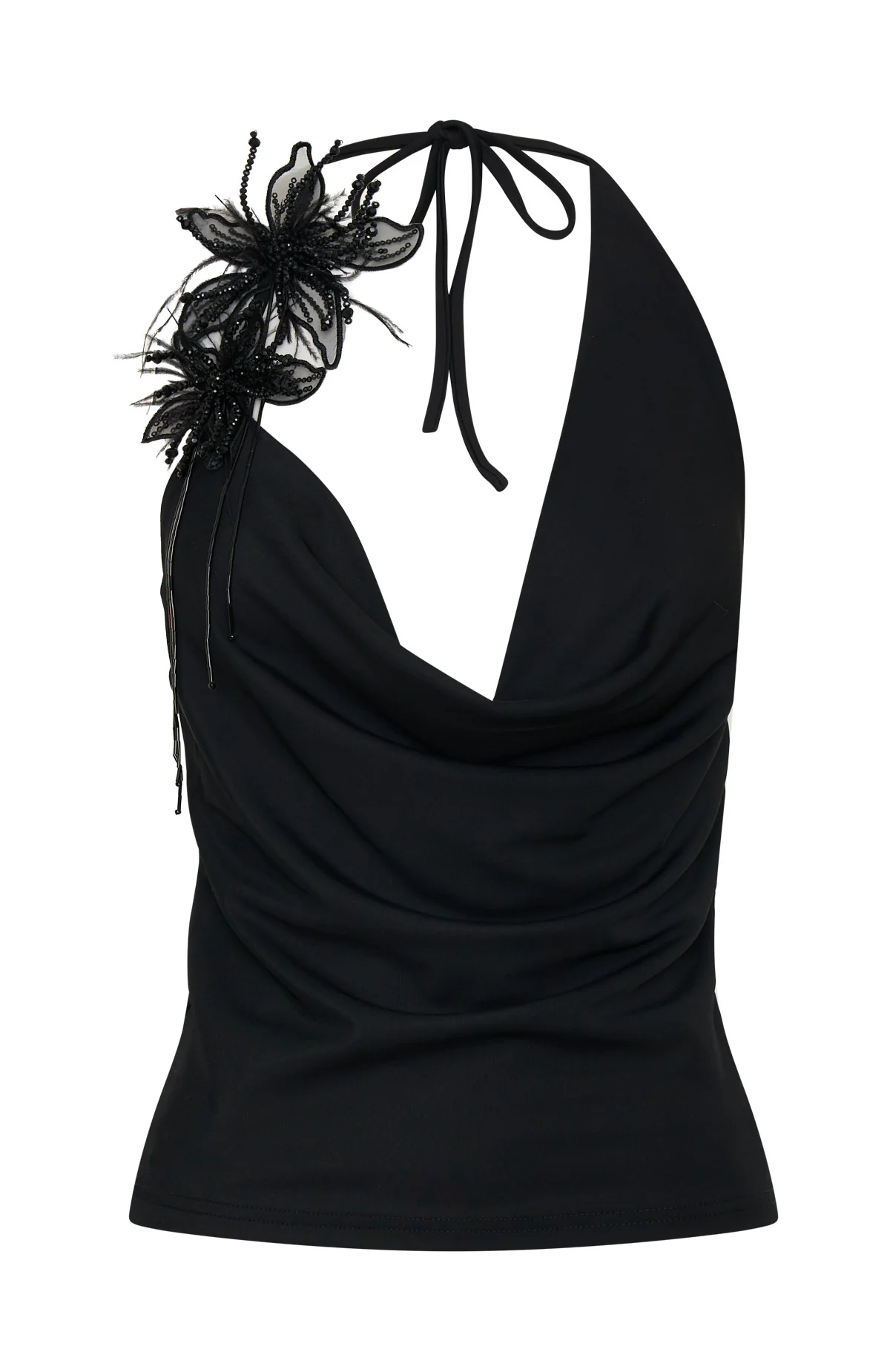 Rave Crave Halter Top Black