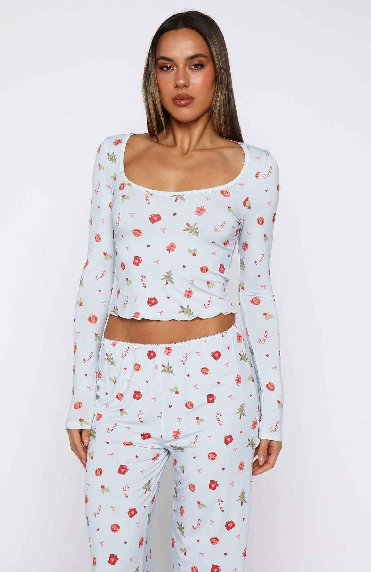 Dreamy Long Sleeve Pyjama Top Jingle Joy
