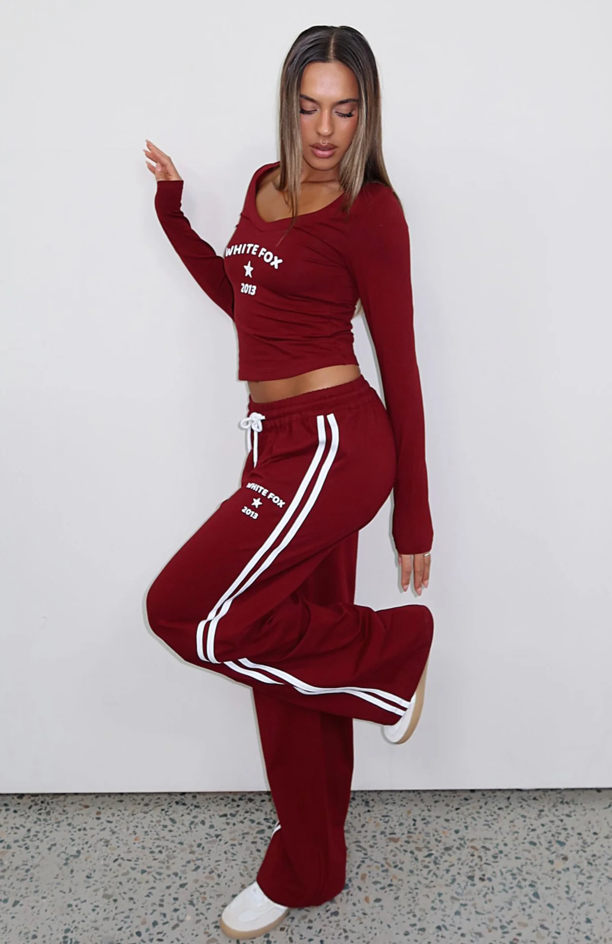 Found You Out Track Pants Burgundy