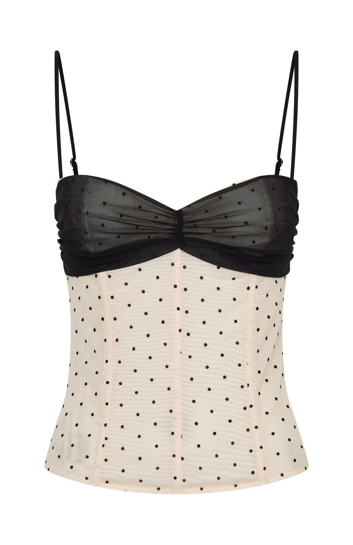 Roam Free Top Cream/Black Polka Dot