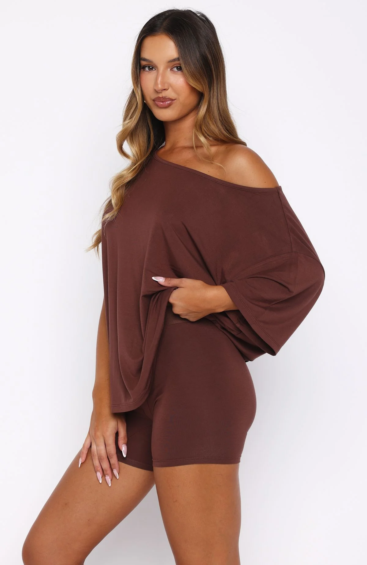 Slow Life Boyfriend Boxer Shorts Chocolate