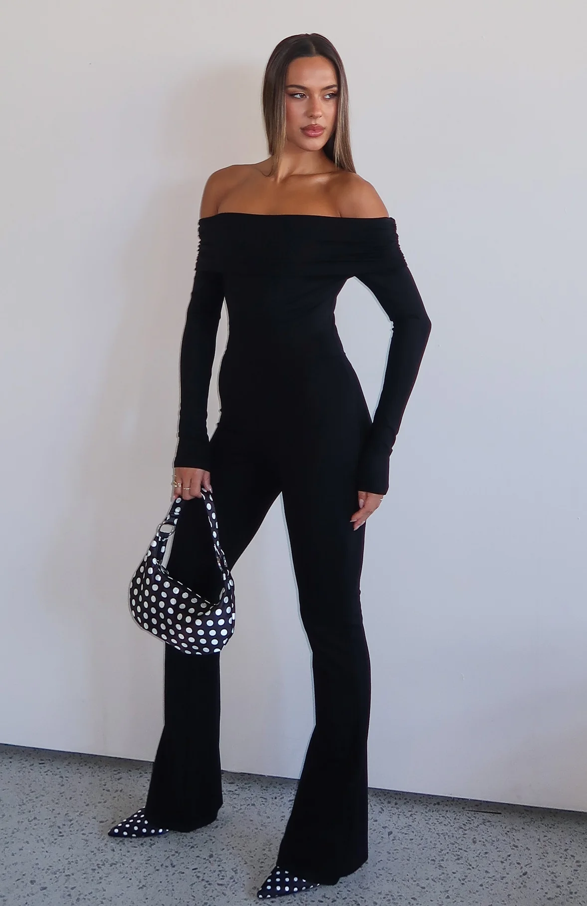 For The Girls Long Sleeve Jumpsuit Black