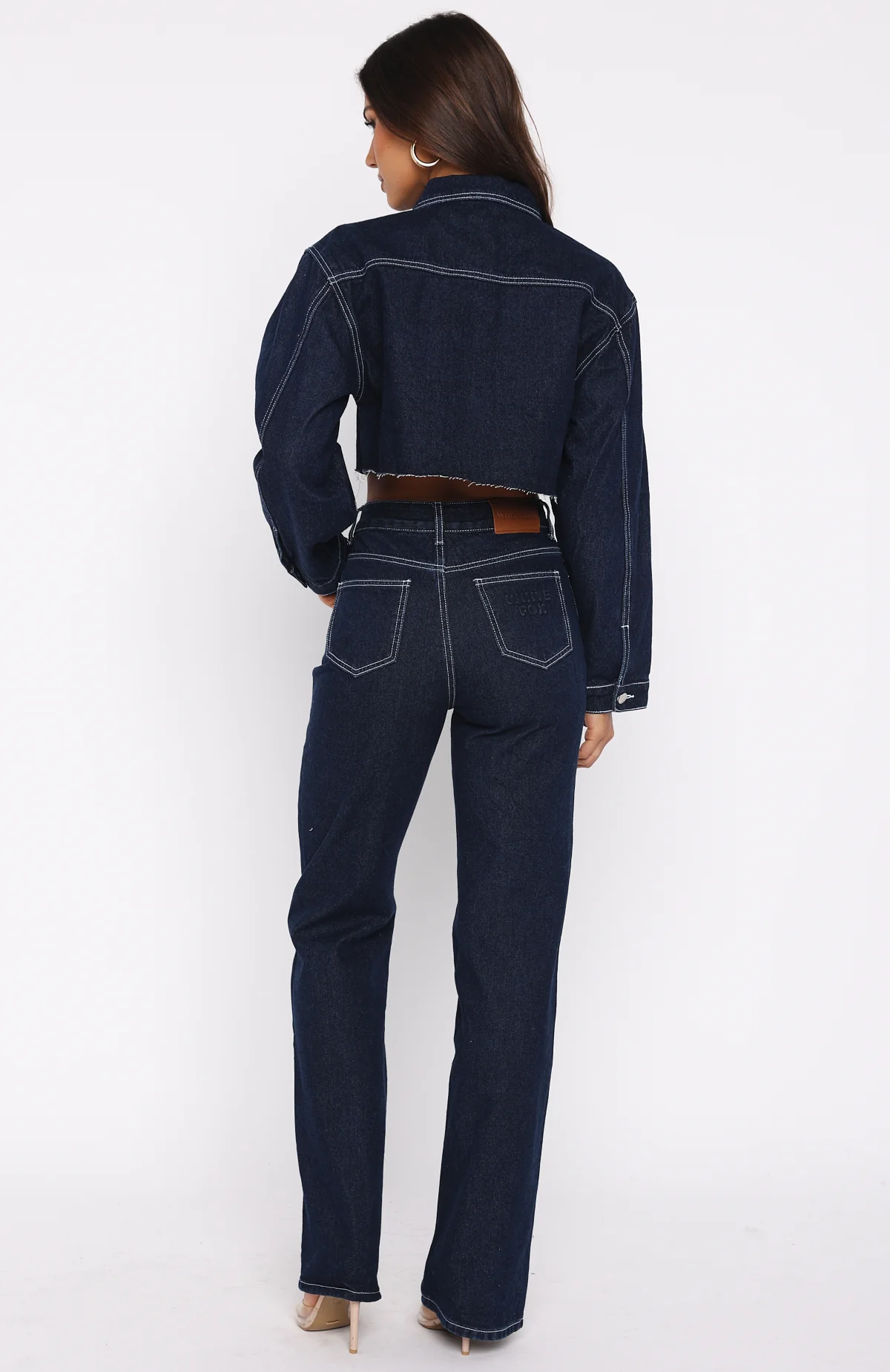 Something To Prove High Rise Straight Leg Jeans Dark Indigo