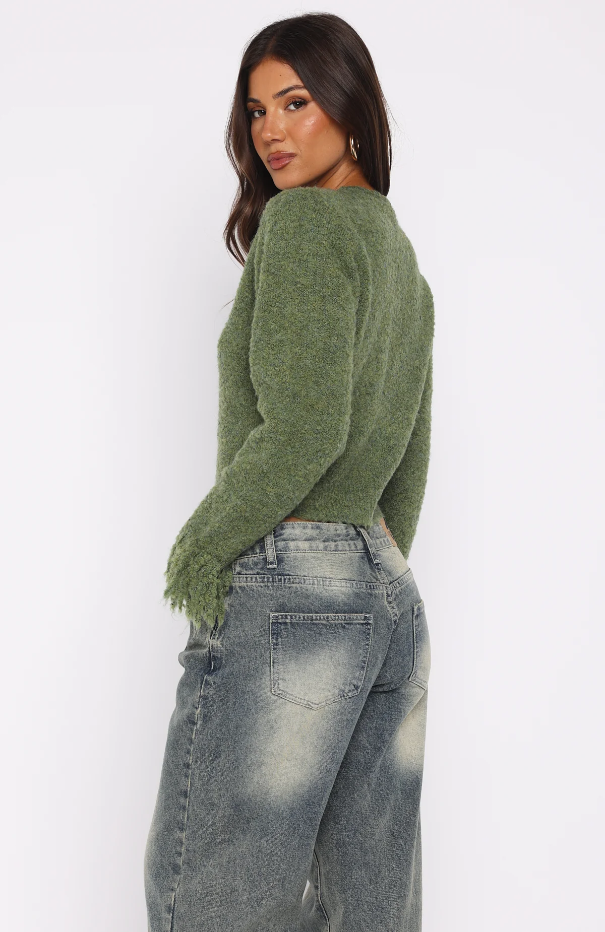 Baby It's Cold Knit Cardigan Moss