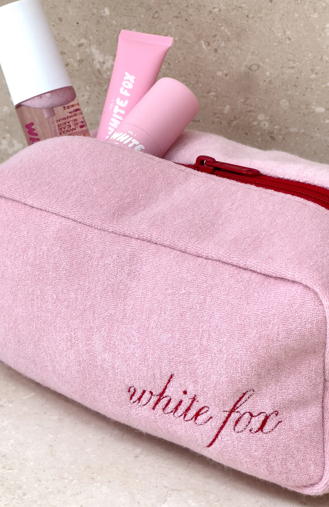Lillian Cosmetic Bag Baby Pink