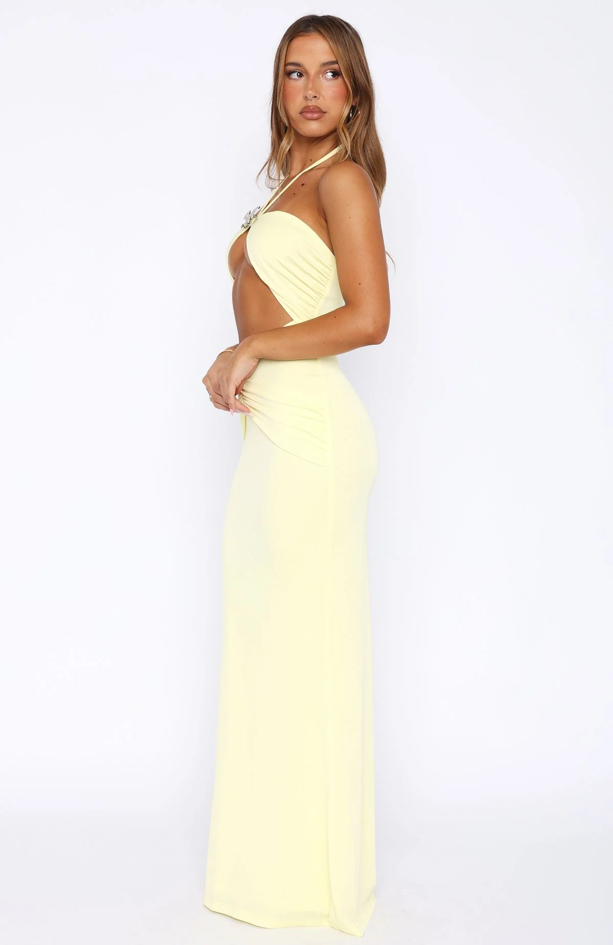 Don't Take Too Long Maxi Dress Lemon