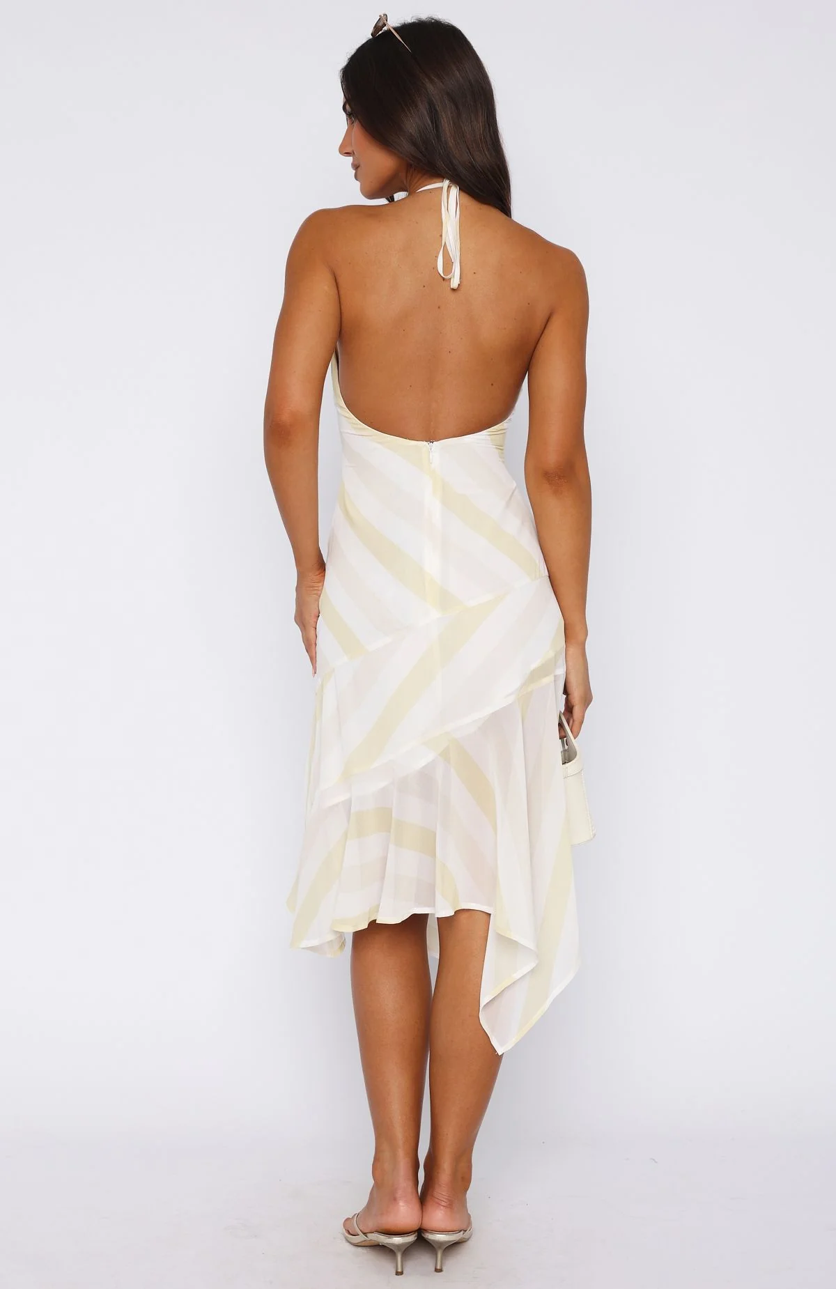 On His Mind Midi Dress Citrus Stripe