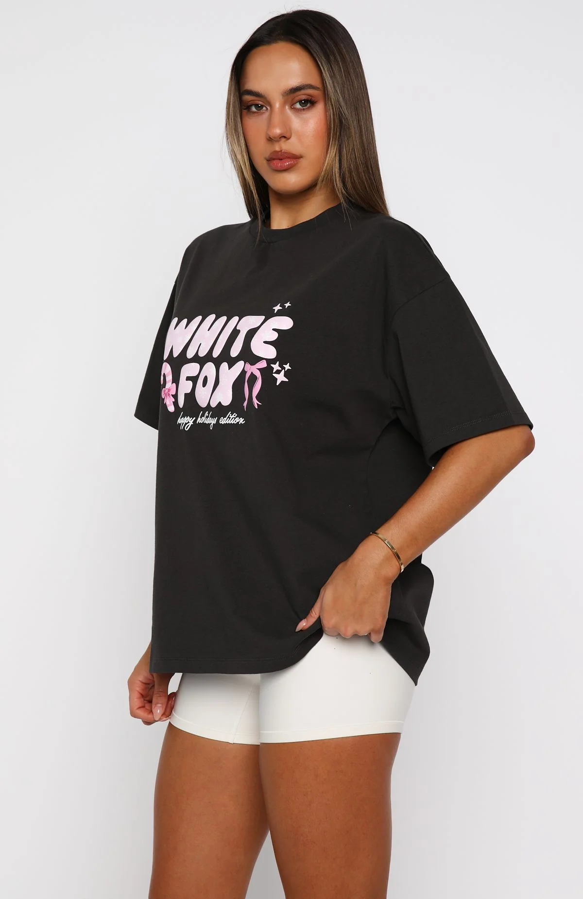 Christmas Feeling Oversized Tee Charcoal