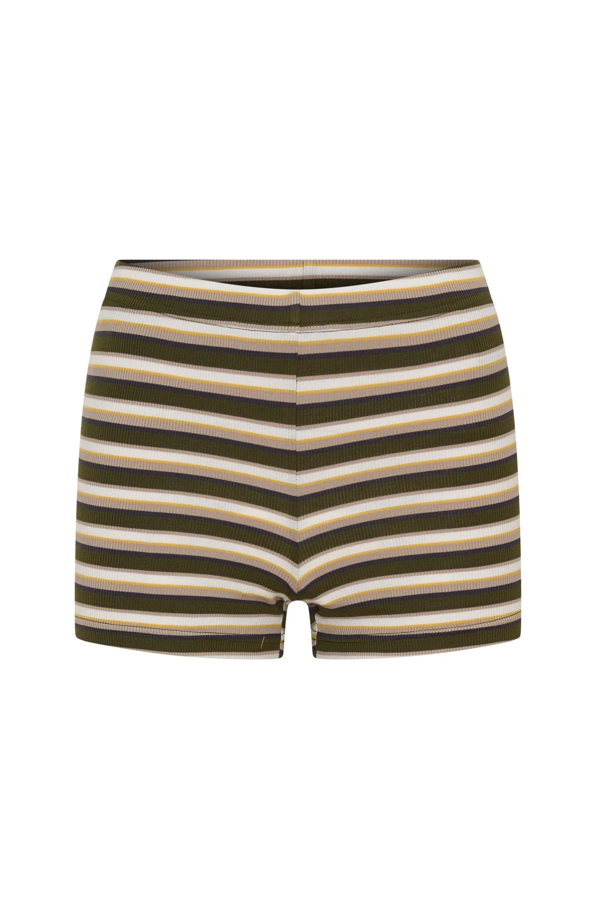 Summer Sunshine Mini Shorts Olive Stripe