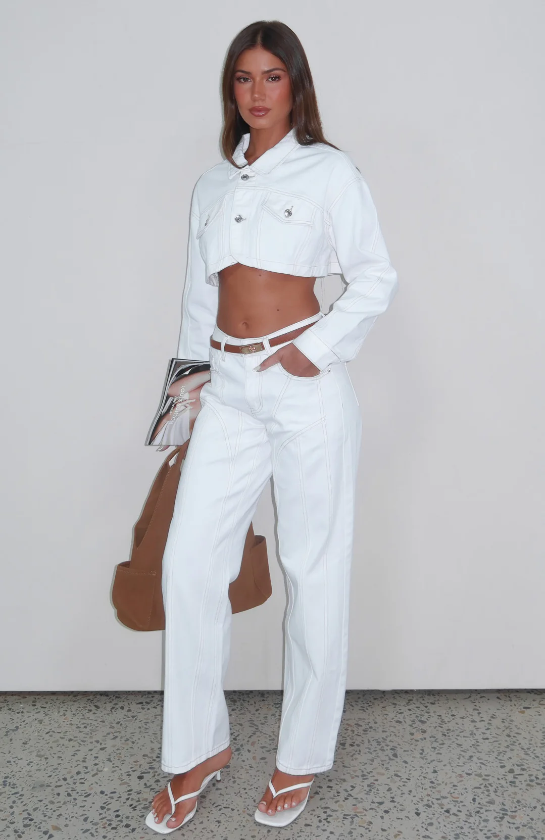 Did You Miss Me Mid Rise Straight Leg Jeans Off White