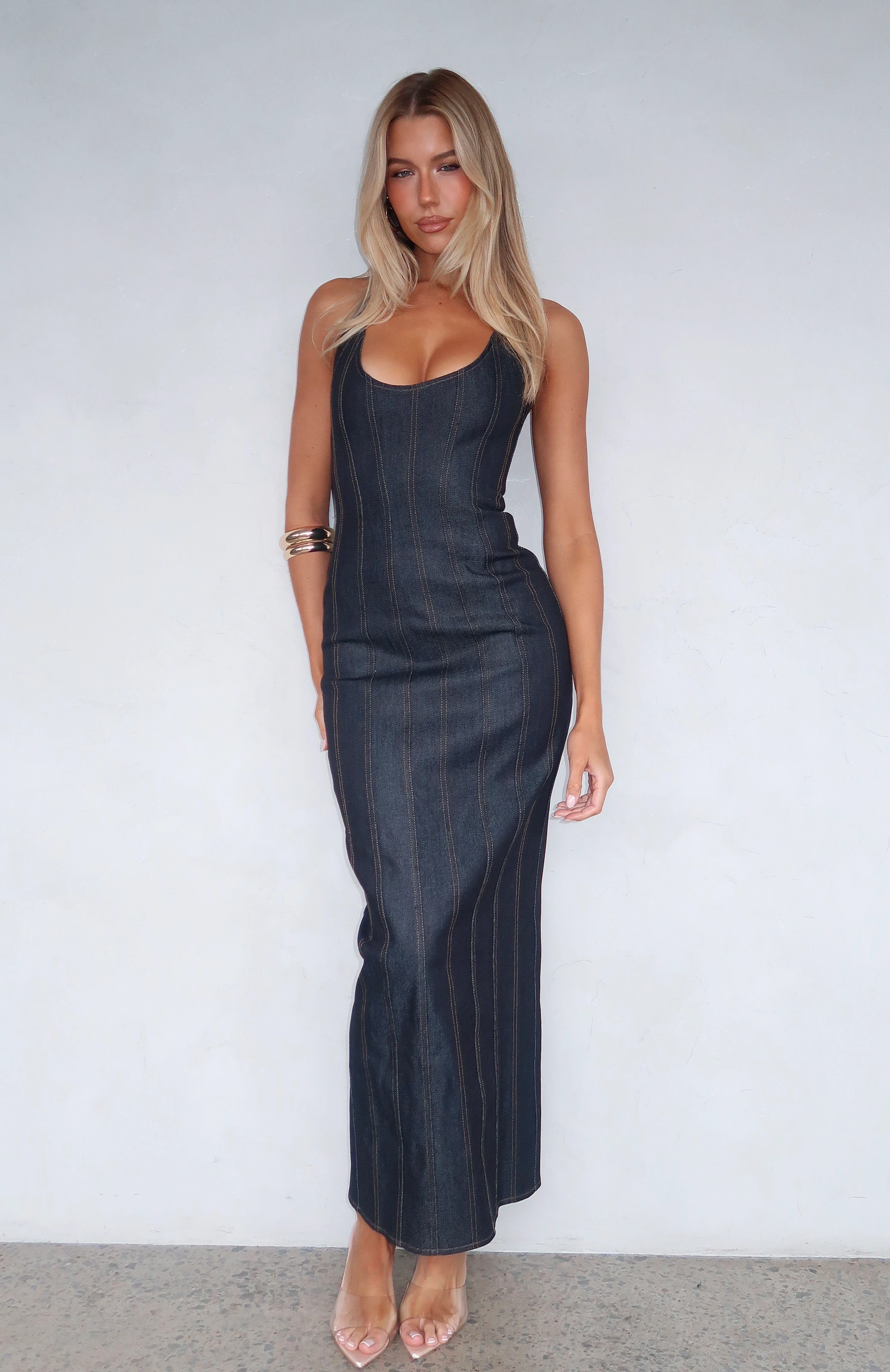 In My Heart Maxi Dress Dark Indigo