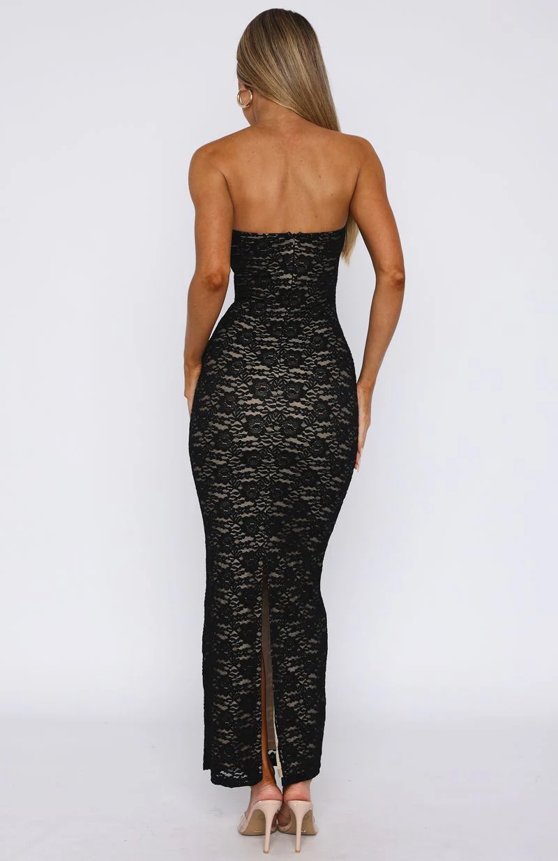 Mad Love Strapless Maxi Dress Black