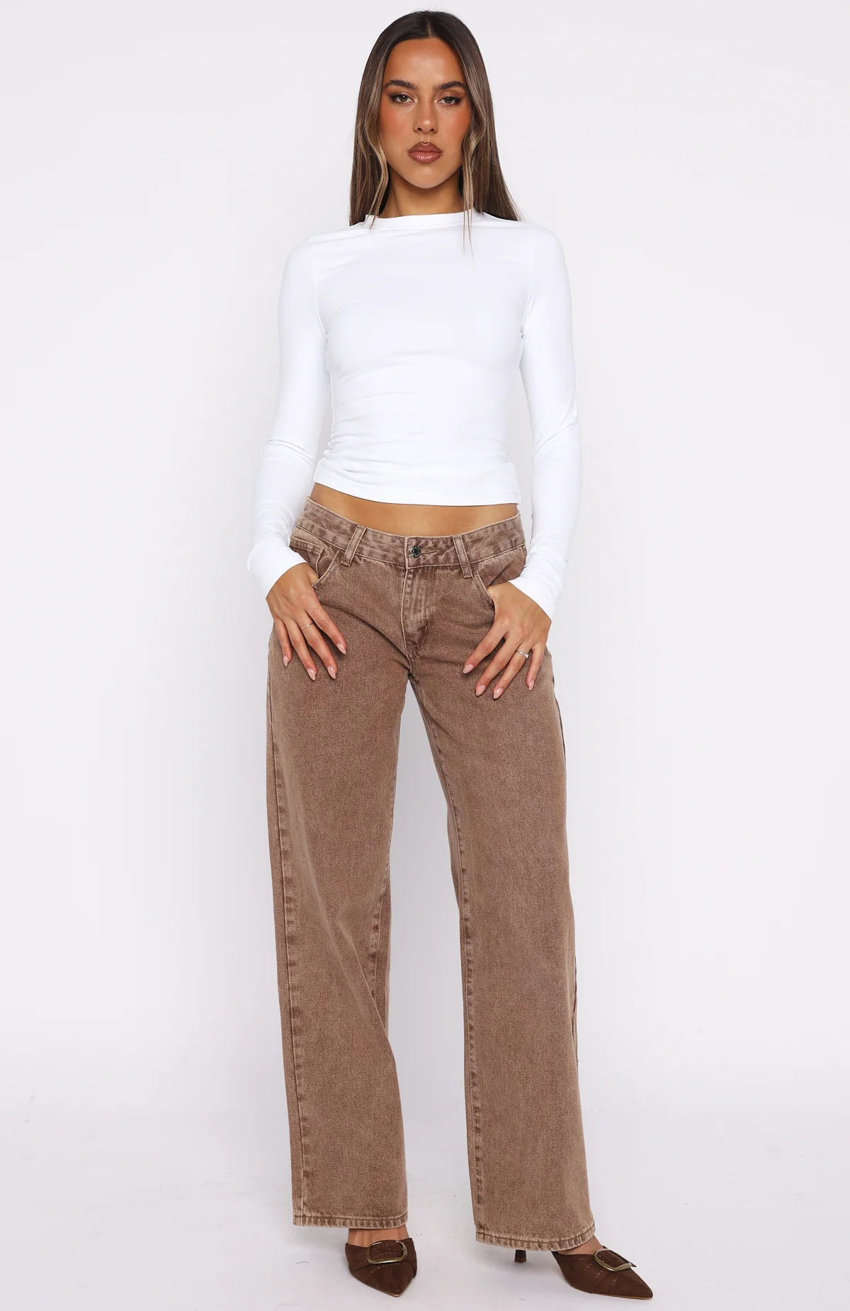 Lose You Long Sleeve Top White