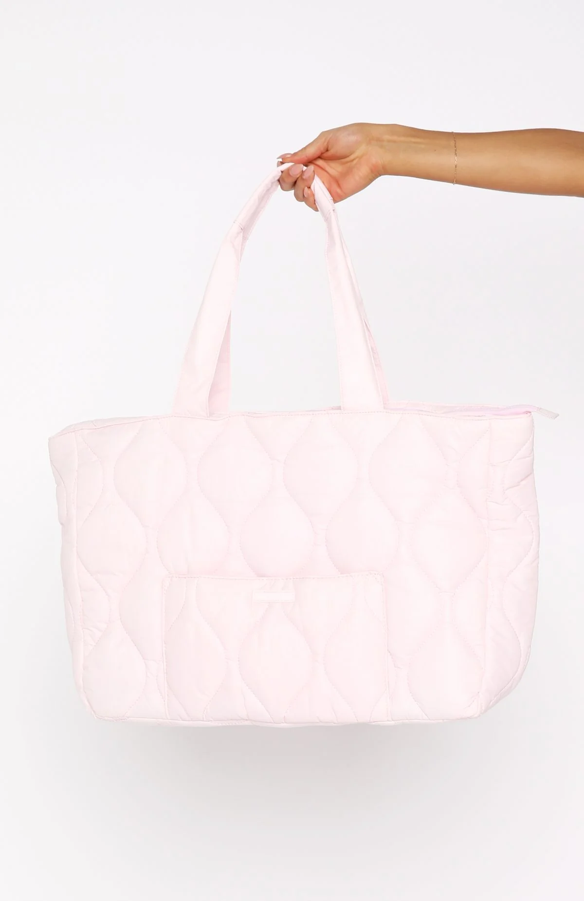 Always Moving Quilted Tote Bag Ballet Pink