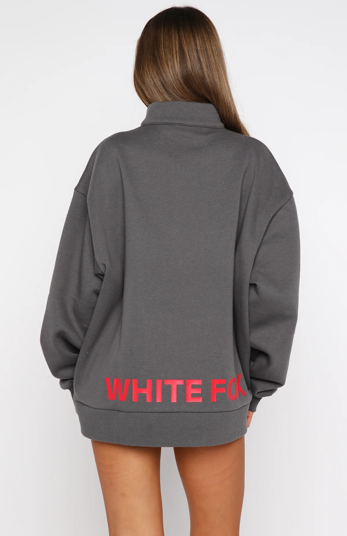 Caught Up With You Zip Front Sweater Volcanic