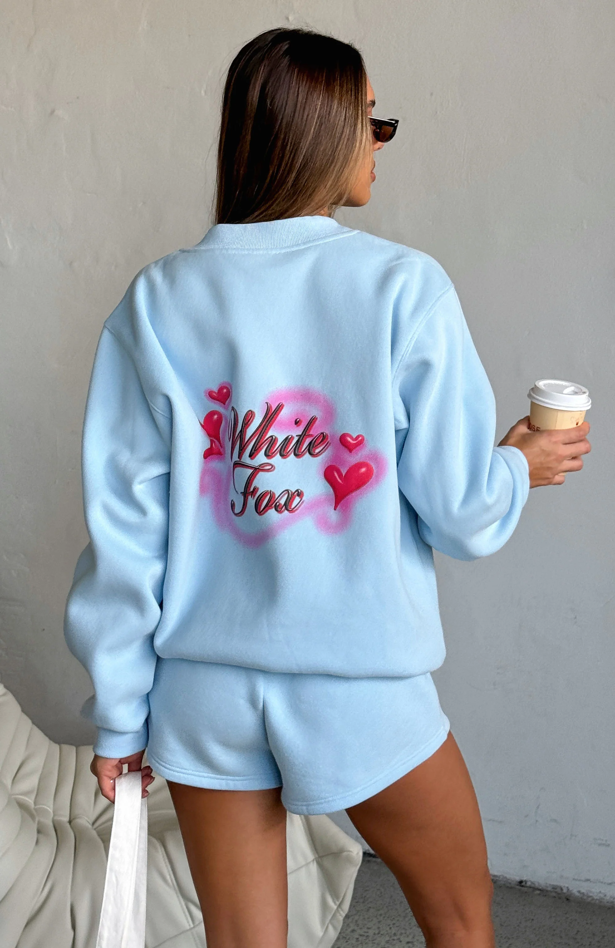 Trouble Maker Oversized Sweater Baby Blue