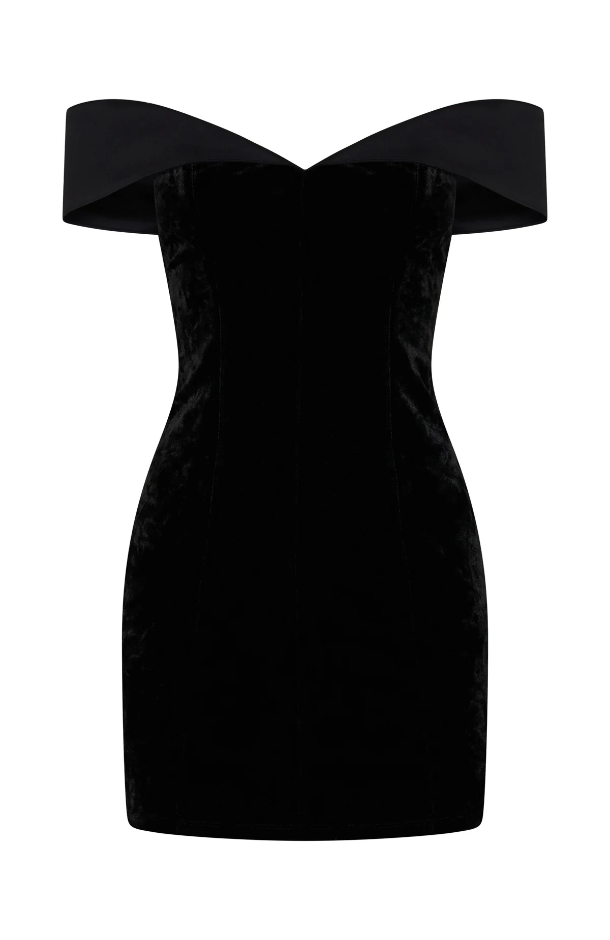 Let's Get Loud Off Shoulder Mini Dress Black