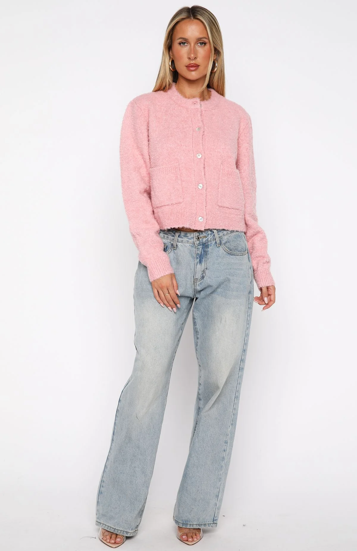 Layer Of Love Knit Cardigan Dusty Pink