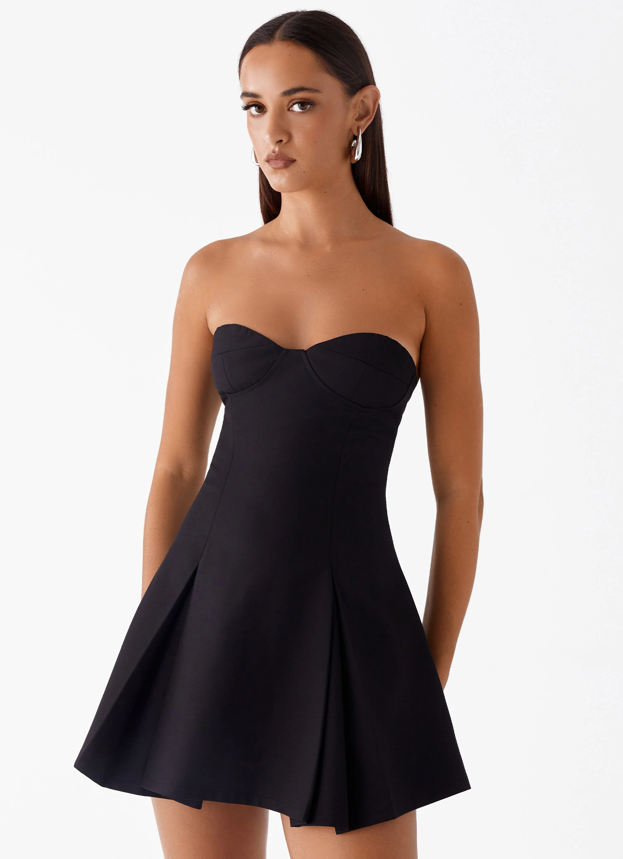 Victoria Strapless Mini Dress Black