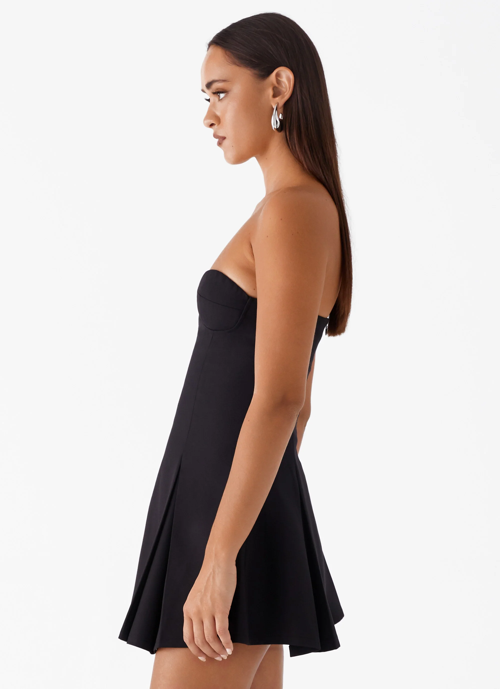 Victoria Strapless Mini Dress Black