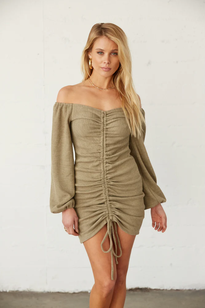 Alexia Off Shoulder Cinched Mini Dress